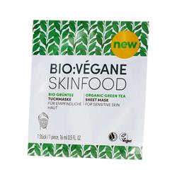 Bild von Bio:Végane - Bio Grüntee - Tuchmaske - Empfindliche Haut - 2 Stück