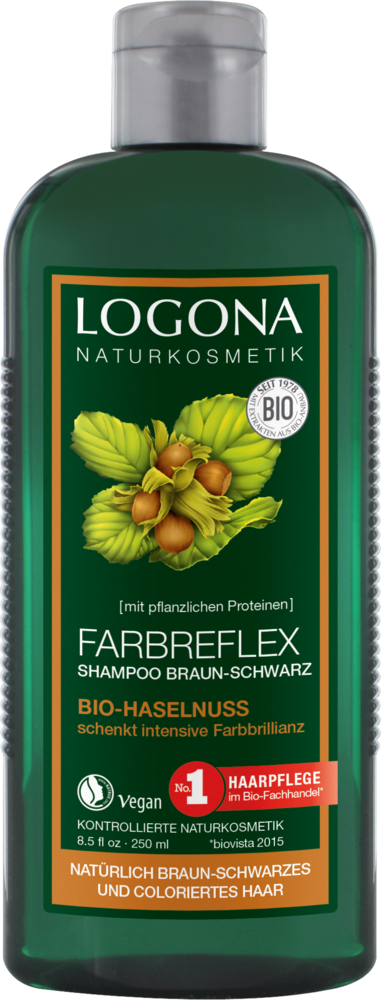 Logona Farbreflex Shampoo Braun Schwarz Bio Haselnuss 250 Ml Juvenilis