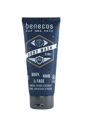 Bild von Benecos - For Men Only - Body Wash 3 IN 1 - Body, Hair & Face - 200 ml