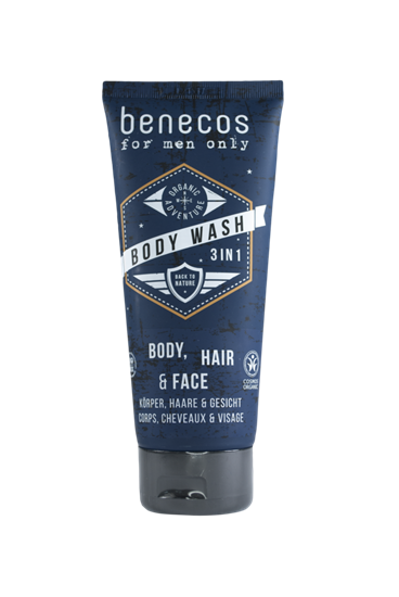 Bild von Benecos - For Men Only - Body Wash 3 IN 1 - Body, Hair & Face - 200 ml