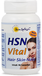 Bild von SunSplash - HSN Vital Hair-Skin-Nails  - 90 Tabletten