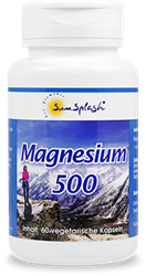 Bild von SunSplash - Magnesium 500 - 60 vegetarische Kapseln - 74 g