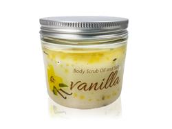 Bild von Mykima Kiss of Nature Body Scrub Vanilla - Vanille Körperpeeling Salz Öl - 250 g