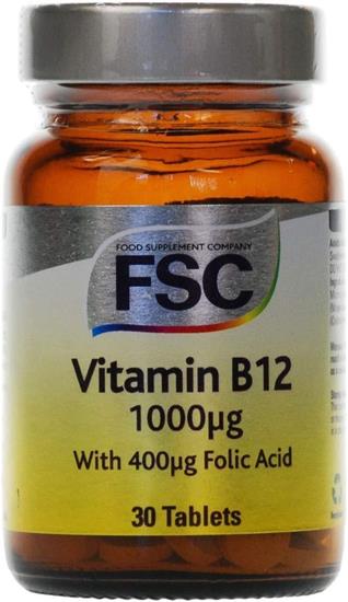 Bild von FSC Vitamin B12 1000ug mit 400μg Folsäure - 30 Tabletten für 30 Tage