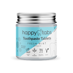 Bild von Happy Tabs - Zahnpastatabletten - Innovative Zahnpasta - Fresh Mint - ca. 80 Kautabletten