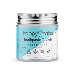 Zeige Details für Happy Tabs - Zahnpastatabletten - Innovative Zahnpasta - Fresh Mint - ca. 80 Kautabletten Bild von Happy Tabs - Zahnpastatabletten - Innovative Zahnpasta - Fresh Mint - ca. 80 Kautabletten