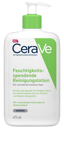 Bild von CeraVe - Feuchtigkeitsspendende Reinigungslotion für normale bis trockene Haut - 473 ml