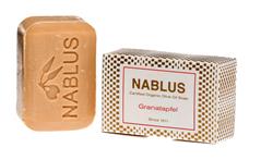 Bild von Nablus Soap - Natürliche Olivenölseife - Mit Granatapfelöl - Handgemacht und Palmölfrei - 100 g
