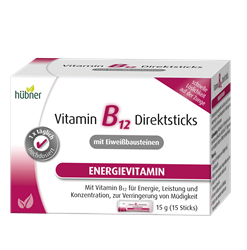 Bild von Hübner - Vitamin B12 Direktsticks mit Eiweißbausteinen - 15 Sticks