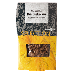 Zeige Details für Steirerkraft - Steirische Kürbiskerne Milchschokolade Selection - 100 g Bild von Steirerkraft - Steirische Kürbiskerne Milchschokolade Selection - 100 g