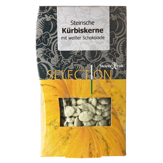 Bild von Steirerkraft - Steirische Kürbiskerne weiße Schokolade Selection - 100 g