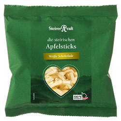 Zeige Details für Steirerkraft - Steirische Apfelsticks Weiße Schokolade Premium - 50 g Bild von Steirerkraft - Steirische Apfelsticks Weiße Schokolade Premium - 50 g