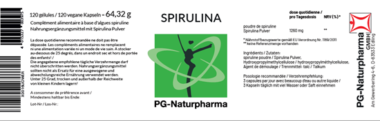 Bild von PG-Naturpharma - Spirulina - 120 Kapseln