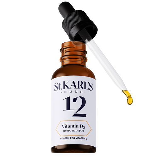 Bild von St. Karl's Nuns 12 - Vitamin D3 Depot 10.000 IE & Vitamin K2 (Mk-7) & Vitamin E - 50 ml