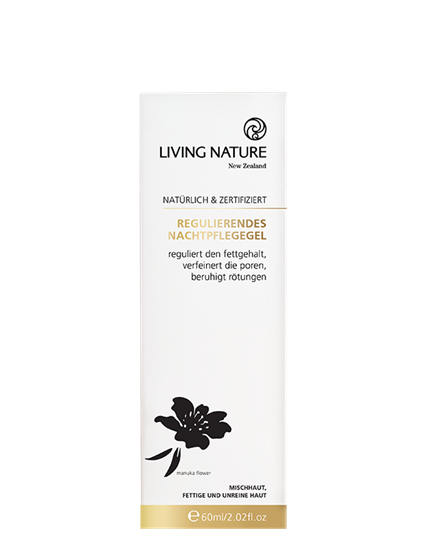 Bild von Living Nature  - Regulierendes Nachtpflegegel - 60 ml