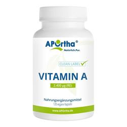 Bild von Aportha - Vitamin A 8.000 IE (2.400 µg) - 120 vegane Kapseln