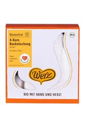 Bild von Werz - Bio 4-Korn Backmischung mit Hefe, Vollkorn - 1000 g