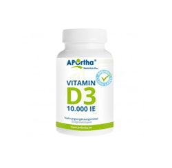 Bild von Aportha -  Vitamin D3 Depot 10.000 IE - 250 µg - 120 vegetarische Kapseln | Familienpackung