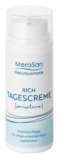 Picture of MeraSan Day Cream rich SENSITIVE 50ml - vegan natural cosmetics with macadamia nut oil and Rügen healing chalk