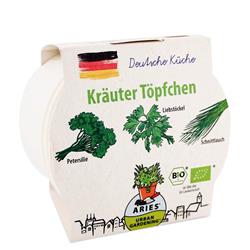 Bild von ARIES - Urban Gardening Kräutertöpfe - Deutsche Küche - 3 Pflanzentöpfe