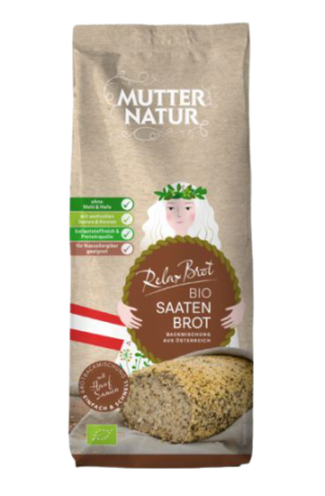 Bild von Mutter Natur - Bio Saatenbrot Backmischung mit Hanfsamen - 400 g