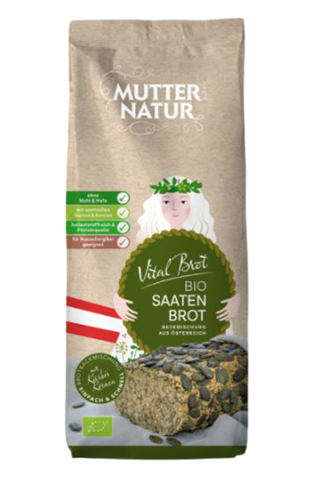 Bild von Mutter Natur - Bio Saatenbrot Backmischung mit Kürbiskernen - 400 g