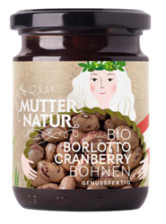 Bild von Mutter Natur - Bio Borlotto Cranberry Bohnen genussfertig - 235 g