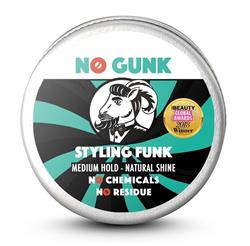 Bild von NO GUNK - Styling Funk - Natürliches Haarwachs/Haarpomade - Für Haare & Bart - Mittlerer Halt - Ohne Parfüm  - Testgröße - 10 g