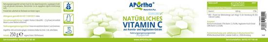 Bild von Aportha - natürliches Vitamin-C-Pulver - 250 g