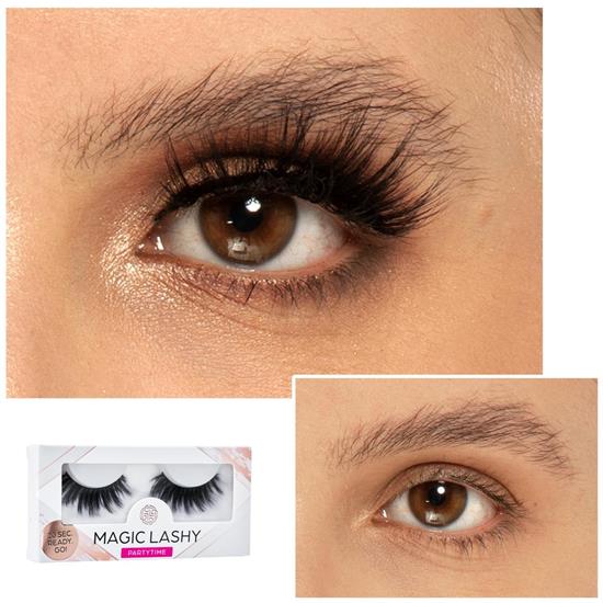 Picture of Artificial Eyelashes Reusable Band Eyelashes Transparent or Black Handmade Make-Up Magic Lashy (PARTYTIME)