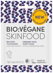 Picture of Bio:Végane - Bio Acai Tuchmaske für Mischhaut - 16 g