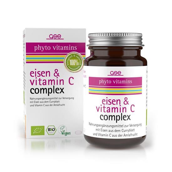 Bild von GSE - Eisen & Vitamin C Complex Bio - 60 Tabletten