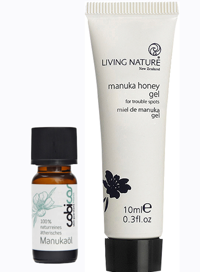 Bild von Living Nature Set - naturreines Manukaöl - 10 ml + Manuka Honey Gel - 10 ml