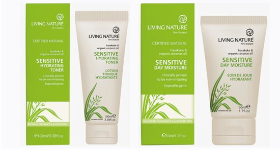 Bild von Living Nature Set - Sensitive Hydrating Toner 100 ml + Sensitive Tagescreme - 50 ml