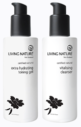 Bild von Living Nature Set - Extra Hydrating Toning Gel 120ml + Vitalisierende Reinigungsmilch 120ml