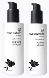 Bild von Living Nature Set - Klärendes Reinigungsgel 120ml + Feuchtigkeits- und Toninggel 120ml