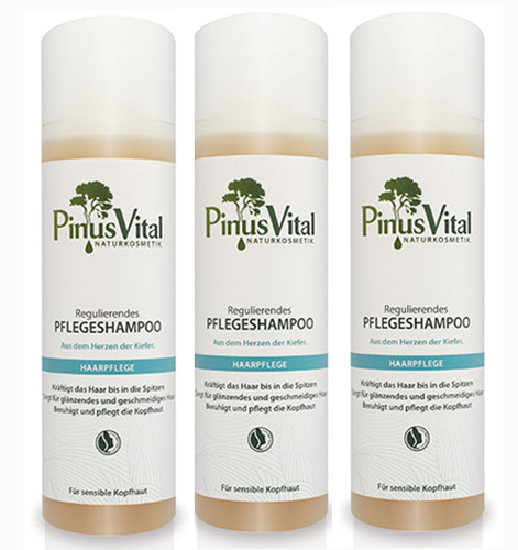 Bild von Pinus Vital - Haarpflege - Regulierendes Pflegeshampoo - 3x200 ml