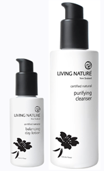 Bild von Living Nature Set - Ausgleichende Tagescreme 60 ml + Klärendes Reinigungsgel 120 ml