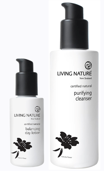 Bild von Living Nature Set - Ausgleichende Tagescreme 60 ml + Klärendes Reinigungsgel 120 ml