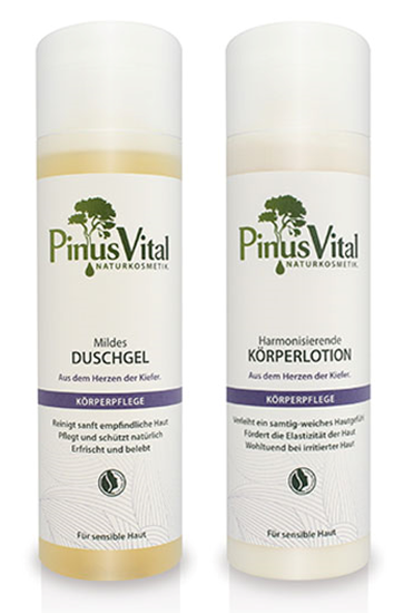 Bild von Pinus Vital Set - Mildes Duschgel 200 ml + Harmonisierende Körperlotion 200 ml