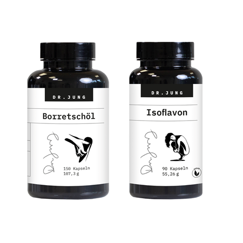 Bild von Dr. Jung Pharma - Borretschöl - 150 Kapseln + Isoflavon Vegan - 90 Kapseln