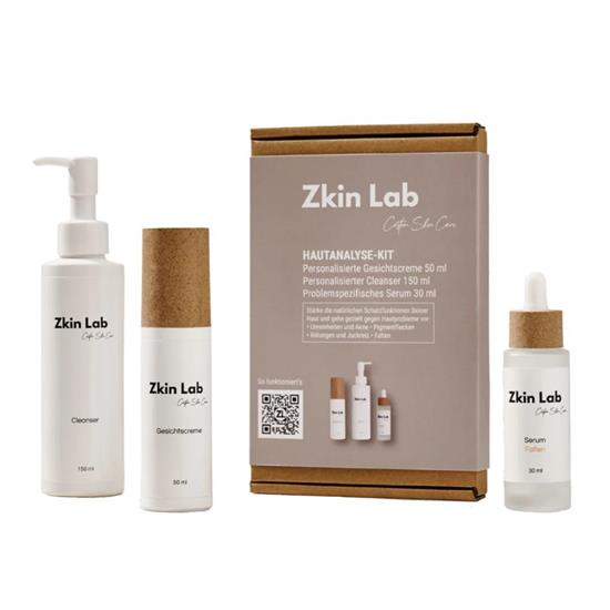 Bild von Zkin Lab - Hautanalyse-Kit für personalisierte Skincare-Routine mit Gesichtscreme, Cleanser & Serum