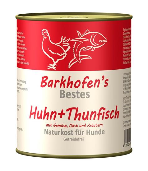 Bild von Barkhofen Tiernahrung - Naturkost für Hunde - Huhn + Thunfisch - 800 g