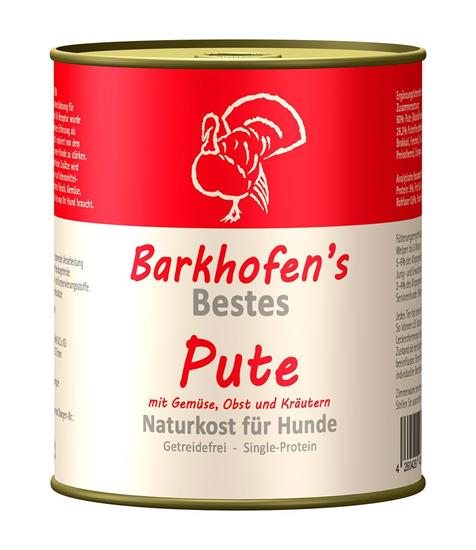 Bild von Barkhofen Tiernahrung - Naturkost für Hunde - Pute - 800 g