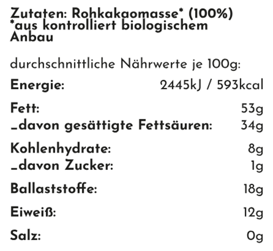 Bild von GoodMoodFood - Bio Rohkakao Masse Ecuador - 500g