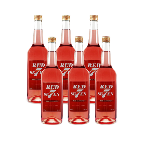 Bild von Red Se7en - Rhabarberlikör mit Vanillearoma - 12% - 6x 0,7l