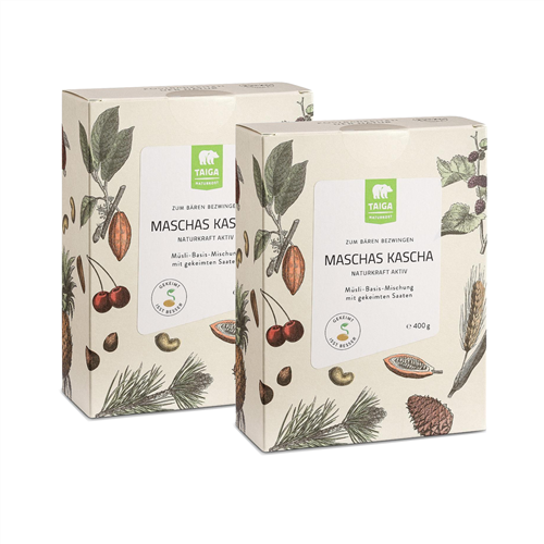 Bild von Taiga Naturkost - Maschas Kascha Basis-Müsli gekeimt - Bio - 2x 400g