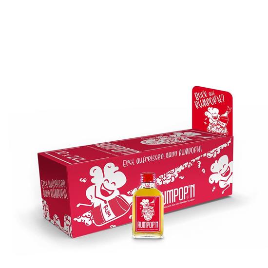 Picture of RUMPOP`N - Rum Liqueur with popcorn flavor 20% Vol.- knocker box 20x 2cl