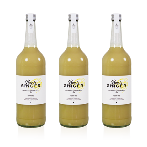 Bild von Ben's Ginger - Bio Ingwerkonzentrat - 3x 1000 ml