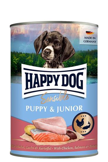 Bild von Happy Dog - Sensible Puppy & Junior - Huhn, Lachs, Kartoffel - Nassfutter
